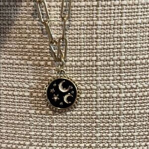 Loft Gold and Black Moon and Star Bracelet